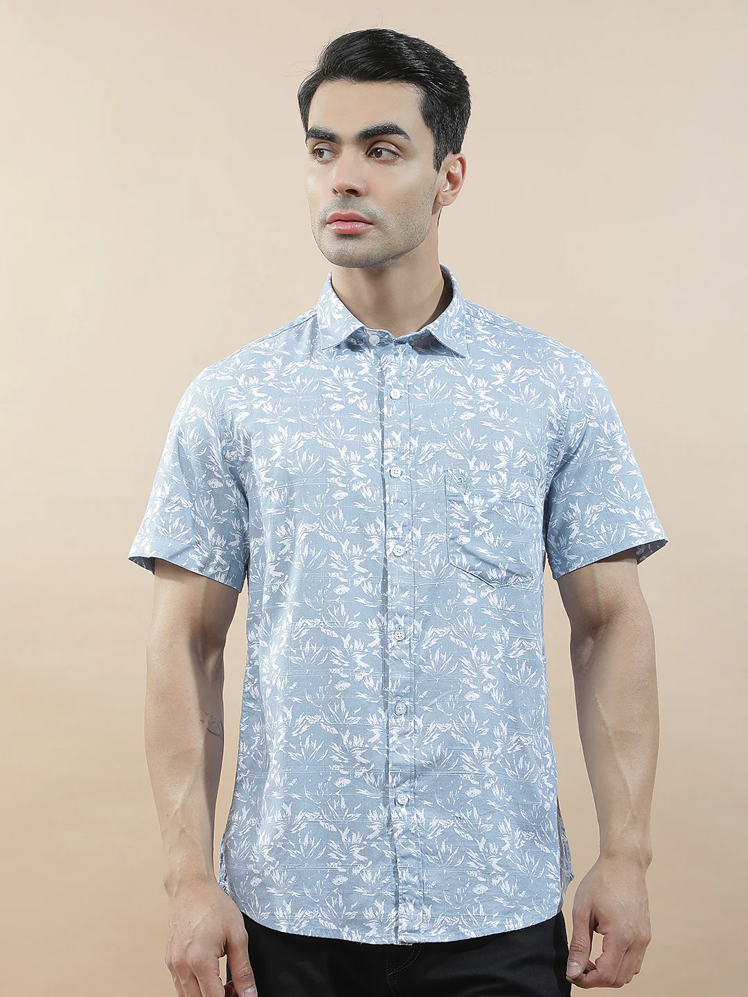Casual Shirt for Men l Breathable & Soft with Color Fastness Slim Fit Cotton Fabric Printed Pattern - Image 6