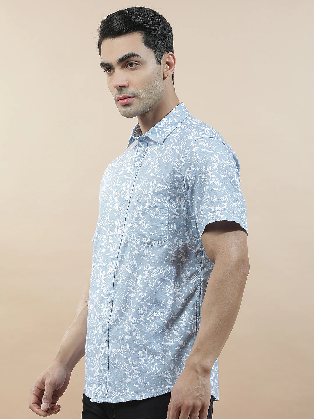 Casual Shirt for Men l Breathable & Soft with Color Fastness Slim Fit Cotton Fabric Printed Pattern - Image 7