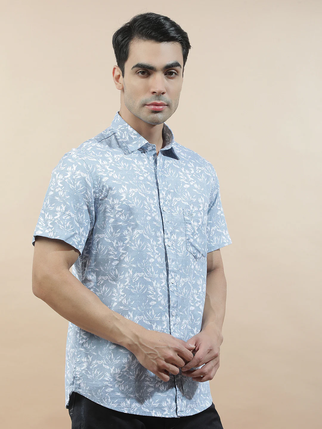 Casual Shirt for Men l Breathable & Soft with Color Fastness Slim Fit Cotton Fabric Printed Pattern - Image 8