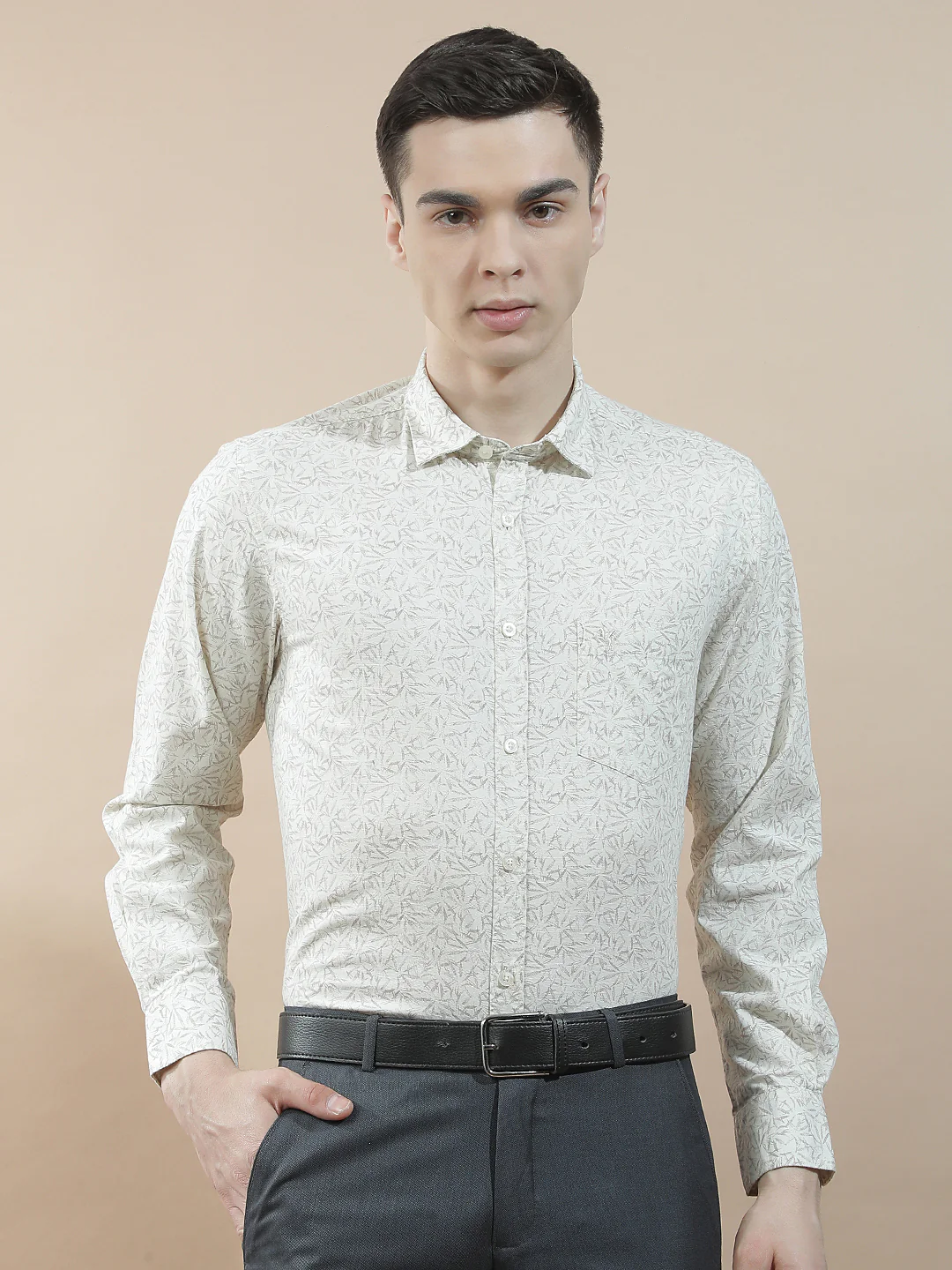 Casual Shirt for Men l Breathable & Soft with Color Fastness Slim Fit Cotton Fabric Printed Pattern - Image 5