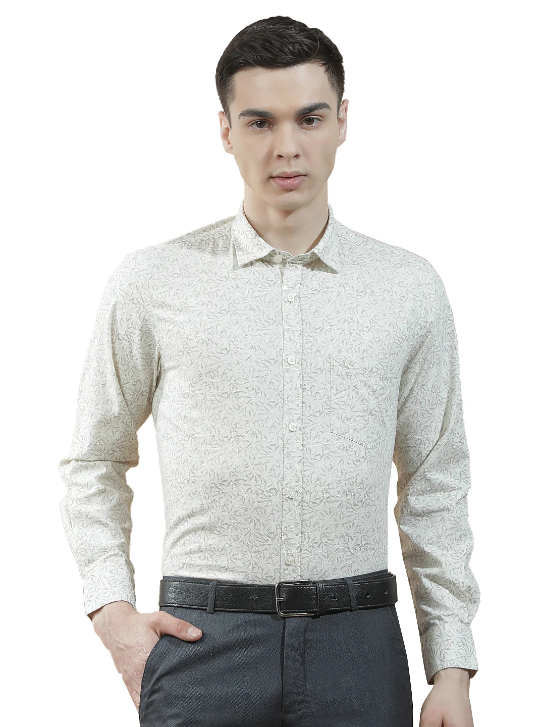 Casual Shirt for Men l Breathable & Soft with Color Fastness Slim Fit Cotton Fabric Printed Pattern - Image 9