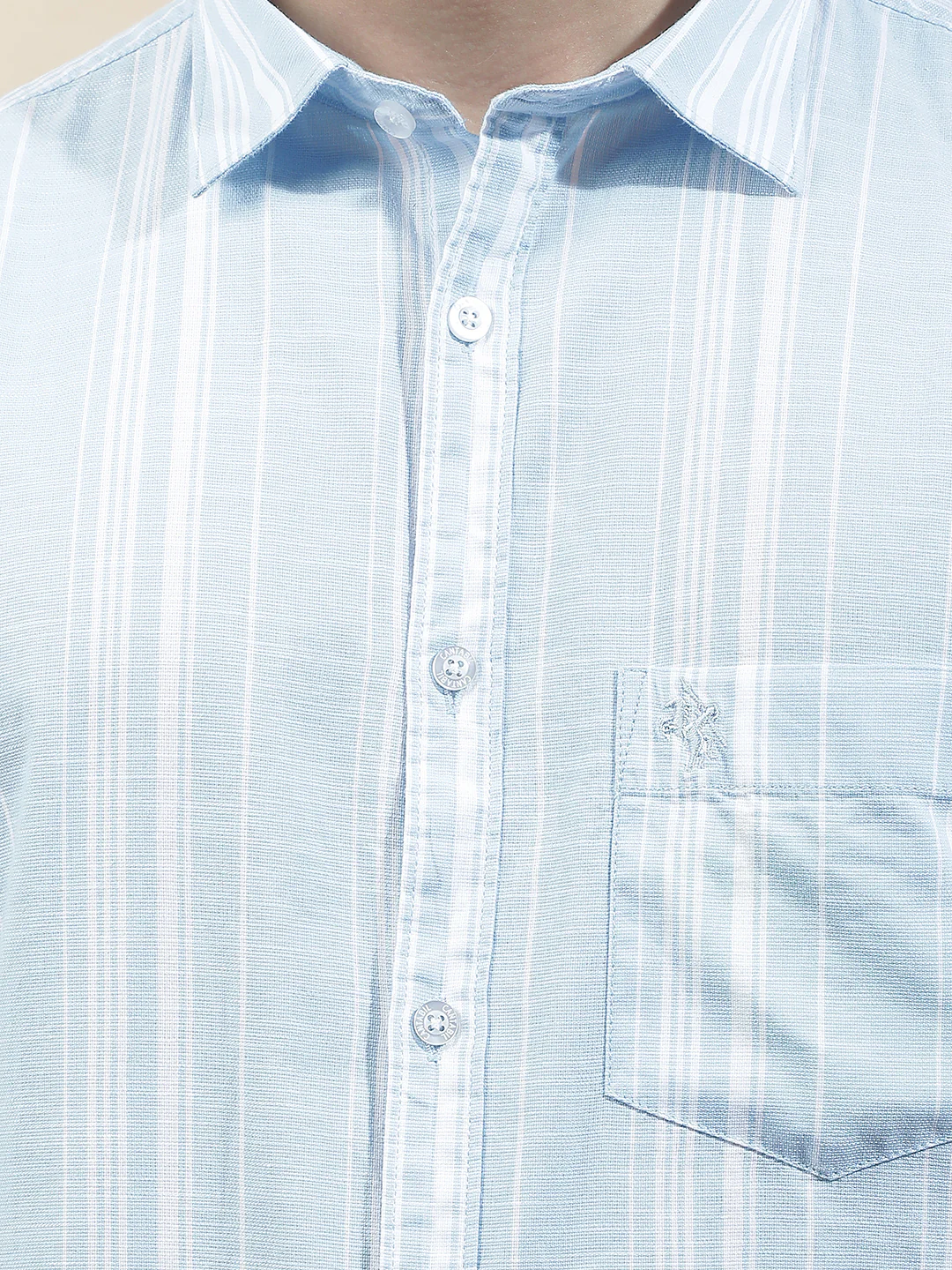 Casual Shirt for Men l Breathable & Soft with Color Fastness Slim Fit Cotton Fabric Striped Pattern - Image 7