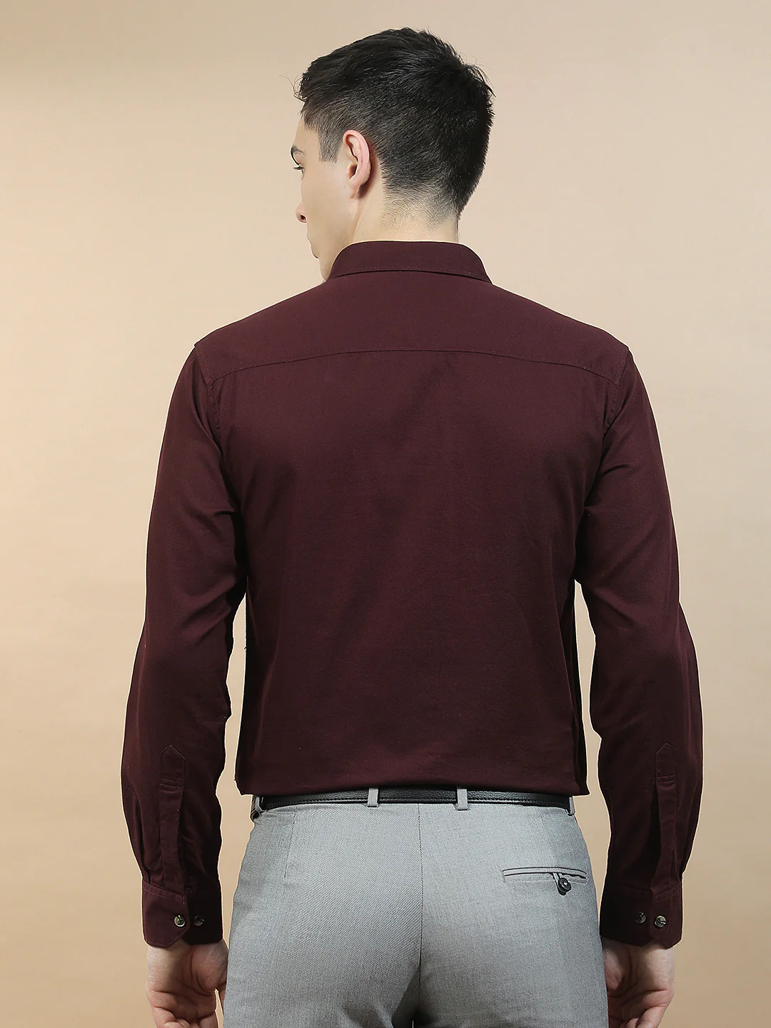 Casual Shirt for Men l Breathable & Soft with Color Fastness Slim Fit  Cotton Fabric Solid Pattern - Image 4