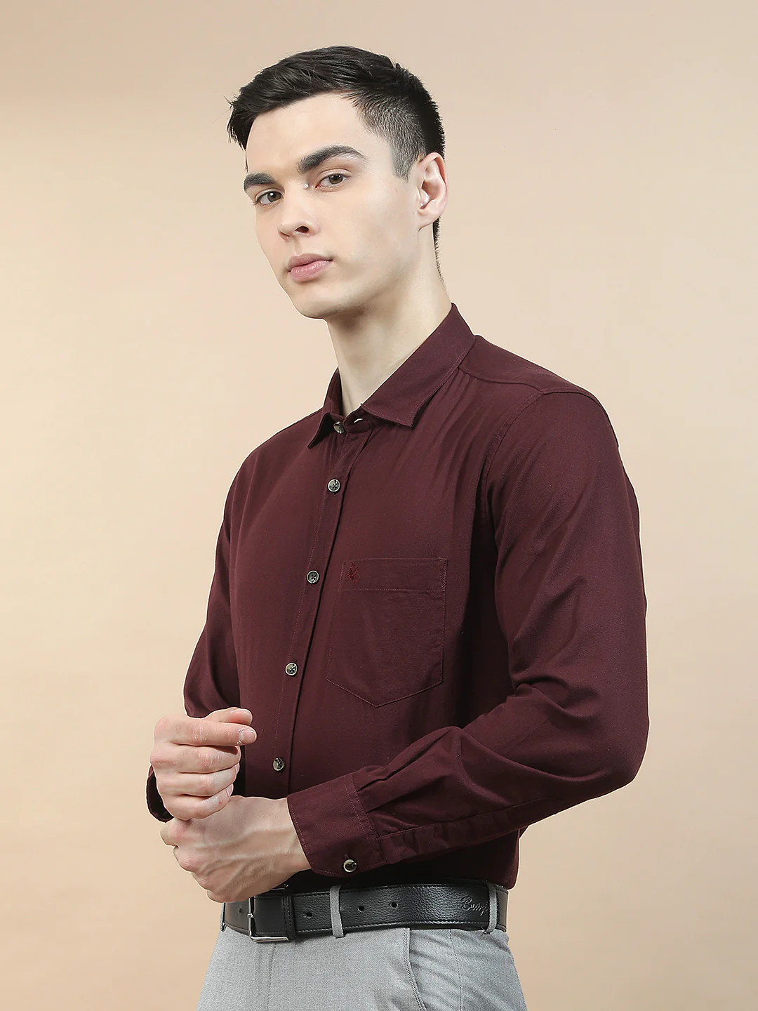 Casual Shirt for Men l Breathable & Soft with Color Fastness Slim Fit  Cotton Fabric Solid Pattern - Image 6