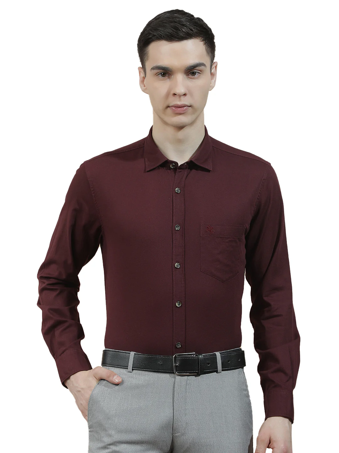 Casual Shirt for Men l Breathable & Soft with Color Fastness Slim Fit  Cotton Fabric Solid Pattern - Image 9