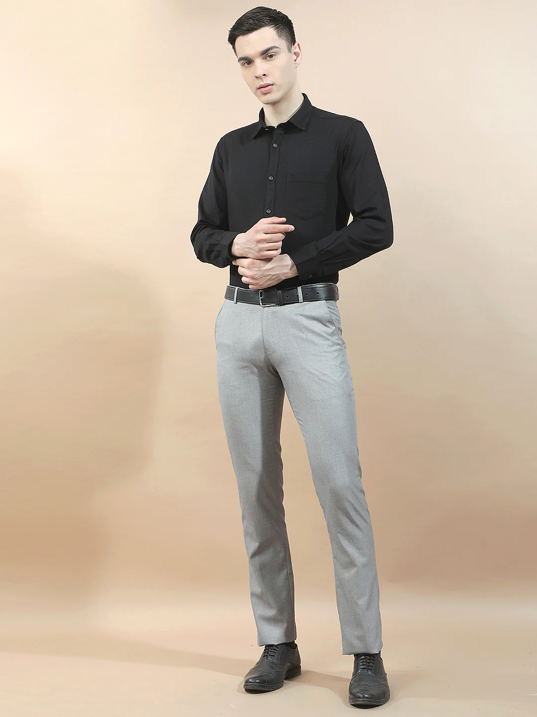 Casual Shirt for Men l Breathable & Soft with Color Fastness Slim Fit  Cotton Fabric Solid Pattern - Image 2