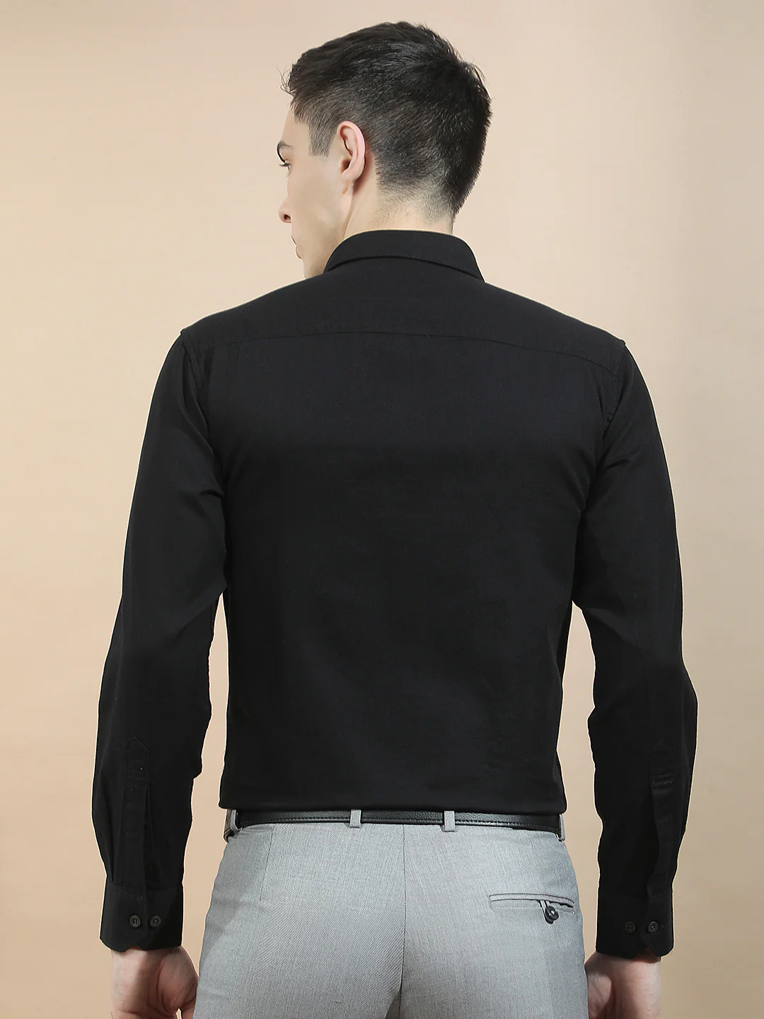 Casual Shirt for Men l Breathable & Soft with Color Fastness Slim Fit  Cotton Fabric Solid Pattern - Image 4