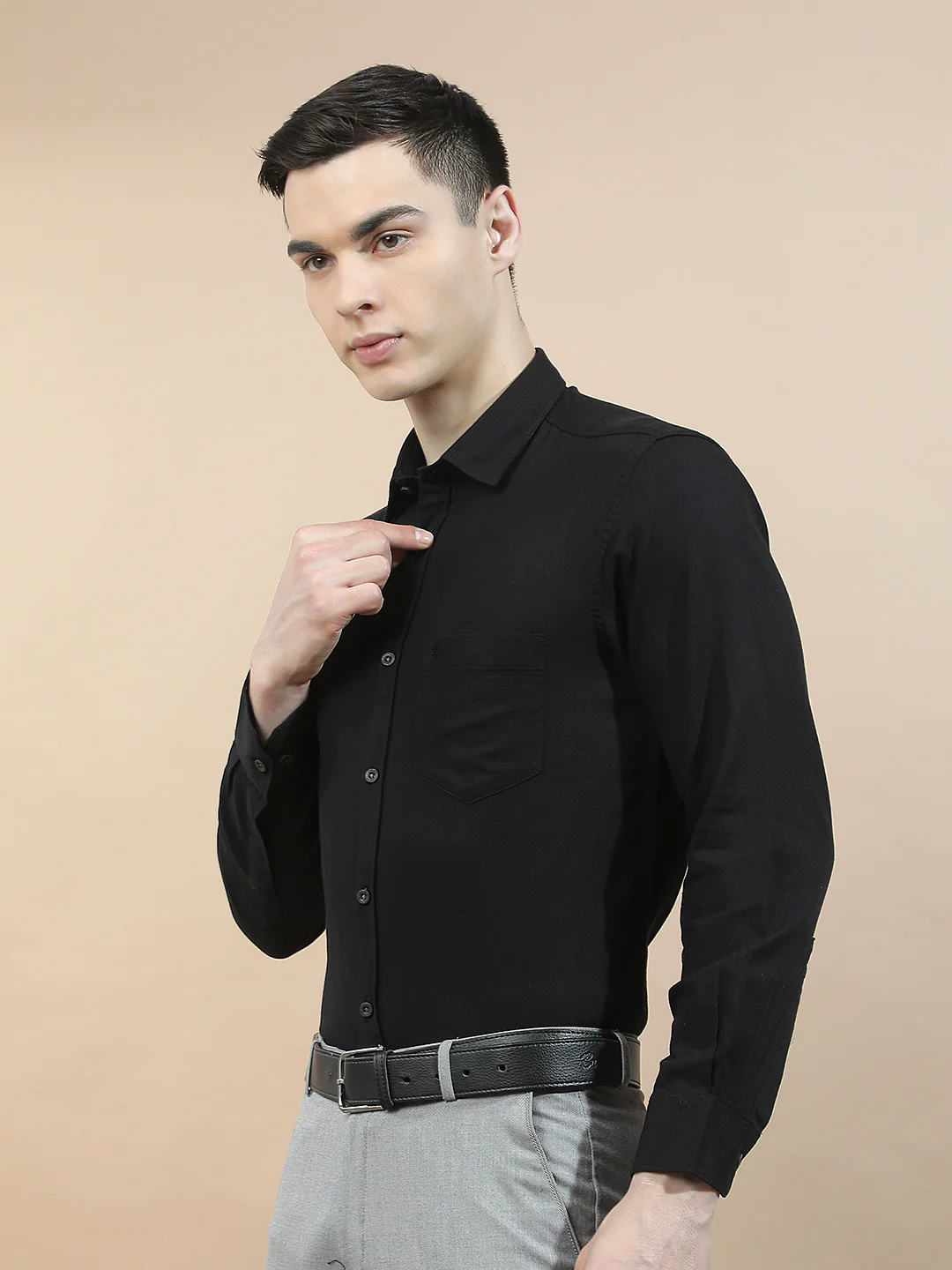 Casual Shirt for Men l Breathable & Soft with Color Fastness Slim Fit  Cotton Fabric Solid Pattern - Image 6