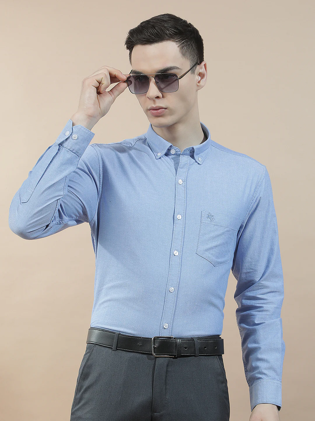 Casual Shirt for Men l Breathable & Soft with Color Fastness Slim Fit  Cotton Fabric Solid Pattern - Image 2