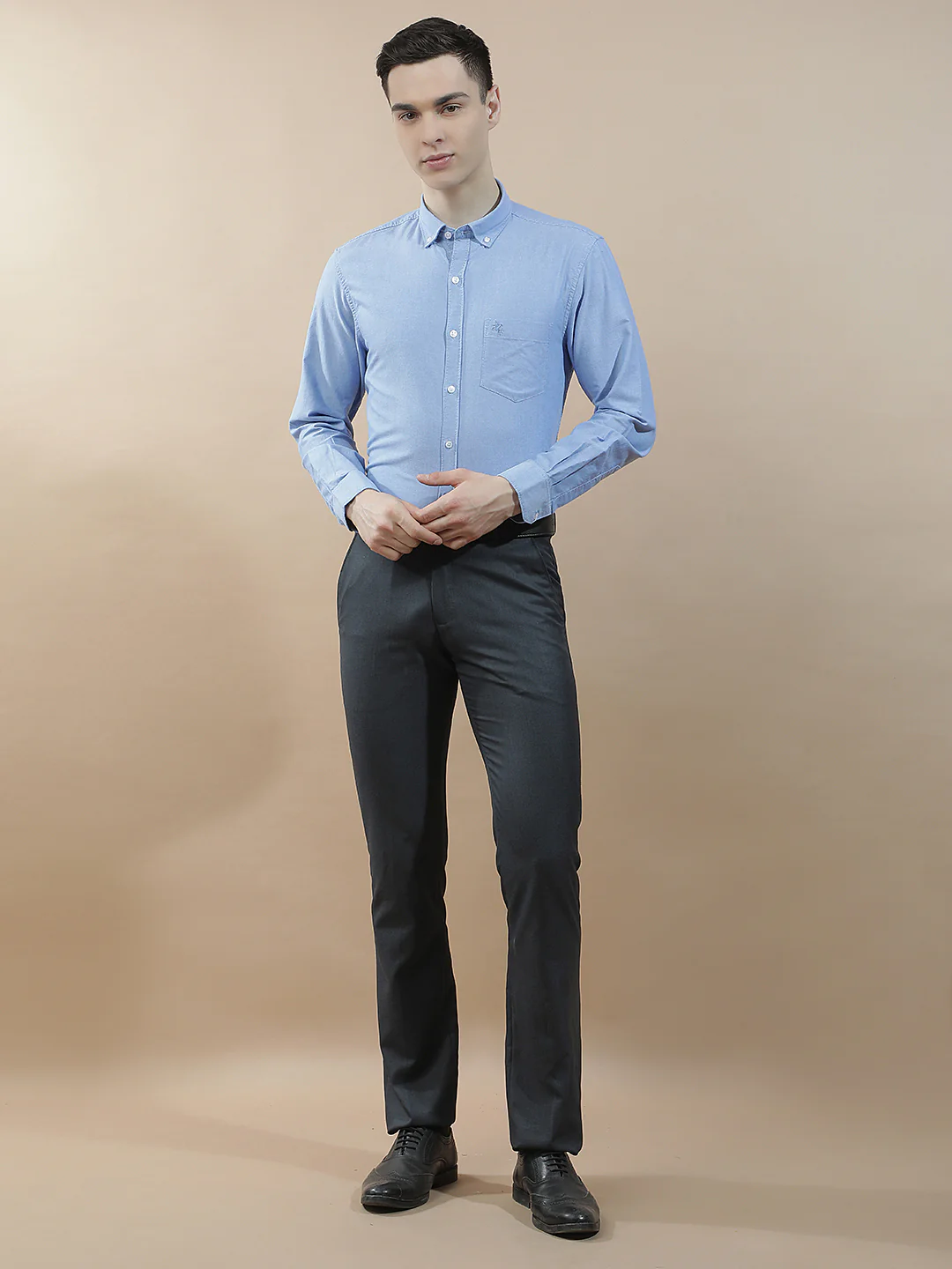 Casual Shirt for Men l Breathable & Soft with Color Fastness Slim Fit  Cotton Fabric Solid Pattern - Image 3