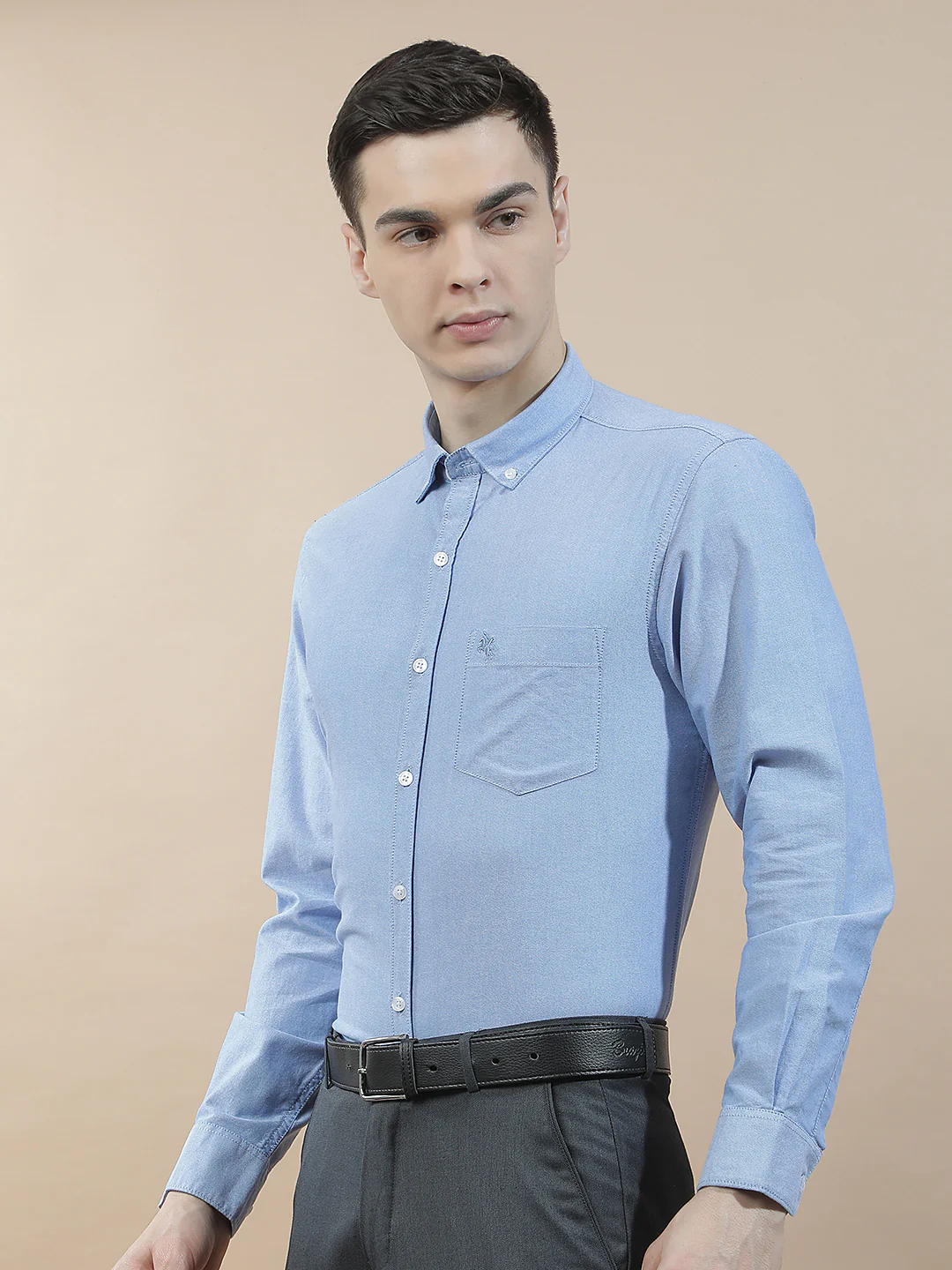 Casual Shirt for Men l Breathable & Soft with Color Fastness Slim Fit  Cotton Fabric Solid Pattern - Image 6