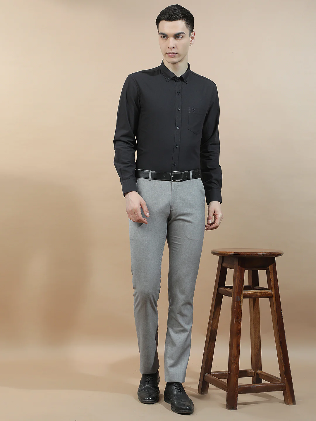 Casual Shirt for Men l Breathable & Soft with Color Fastness Slim Fit  Cotton Fabric Solid Pattern - Image 2