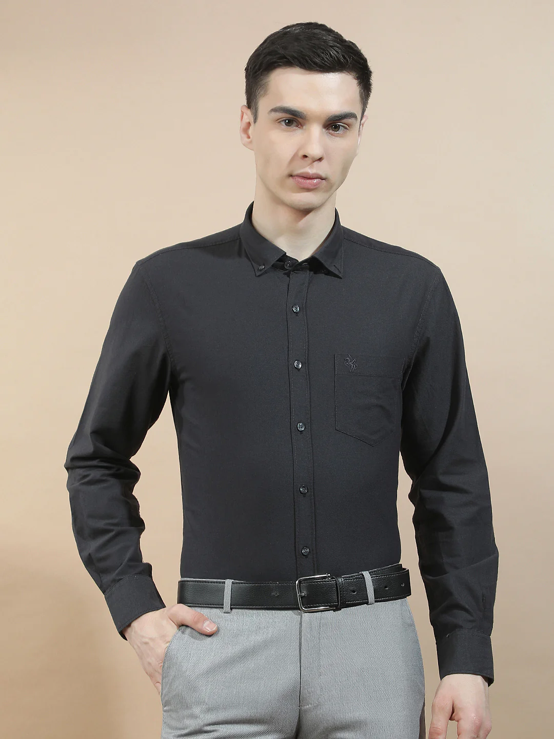Casual Shirt for Men l Breathable & Soft with Color Fastness Slim Fit  Cotton Fabric Solid Pattern - Image 4