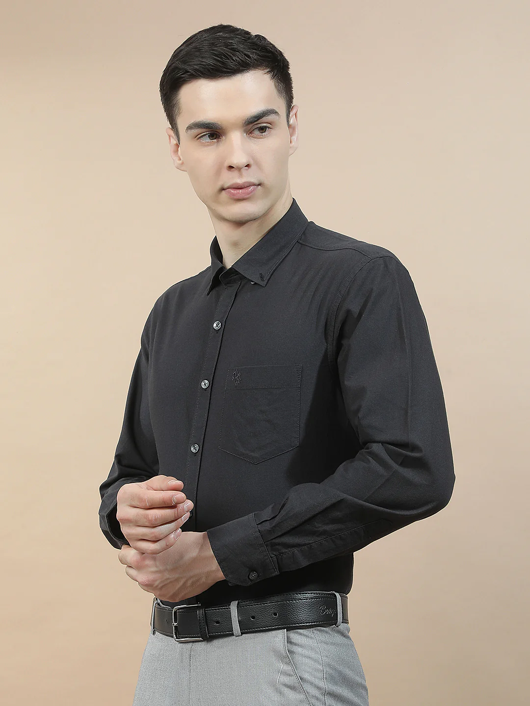 Casual Shirt for Men l Breathable & Soft with Color Fastness Slim Fit  Cotton Fabric Solid Pattern - Image 5