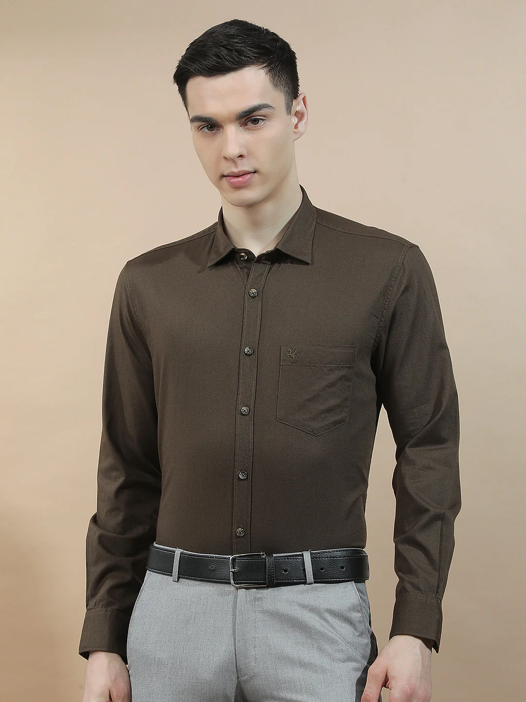 Casual Shirt for Men l Breathable & Soft with Color Fastness Slim Fit  Cotton Fabric Solid Pattern - Image 4
