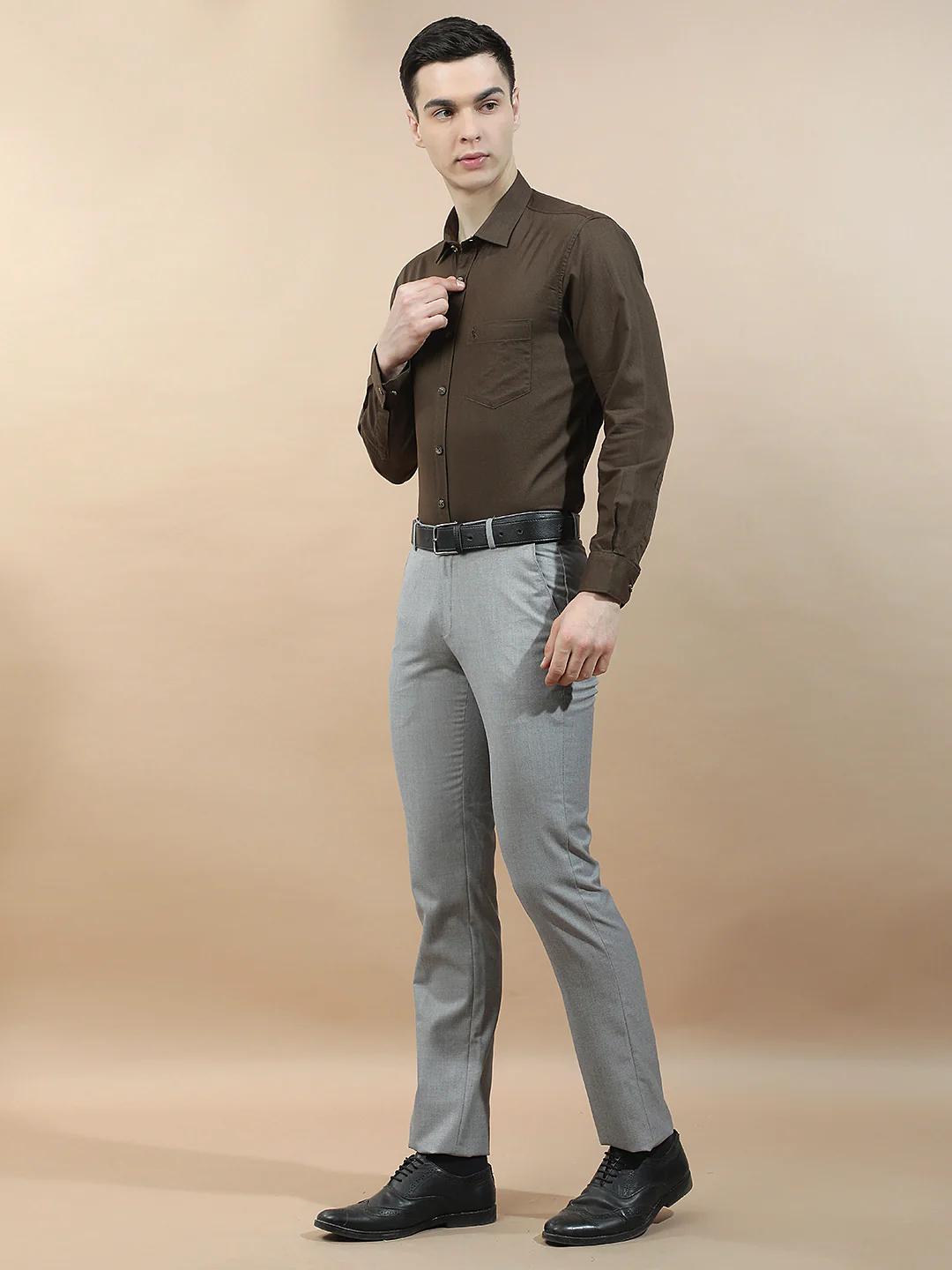 Casual Shirt for Men l Breathable & Soft with Color Fastness Slim Fit  Cotton Fabric Solid Pattern - Image 8