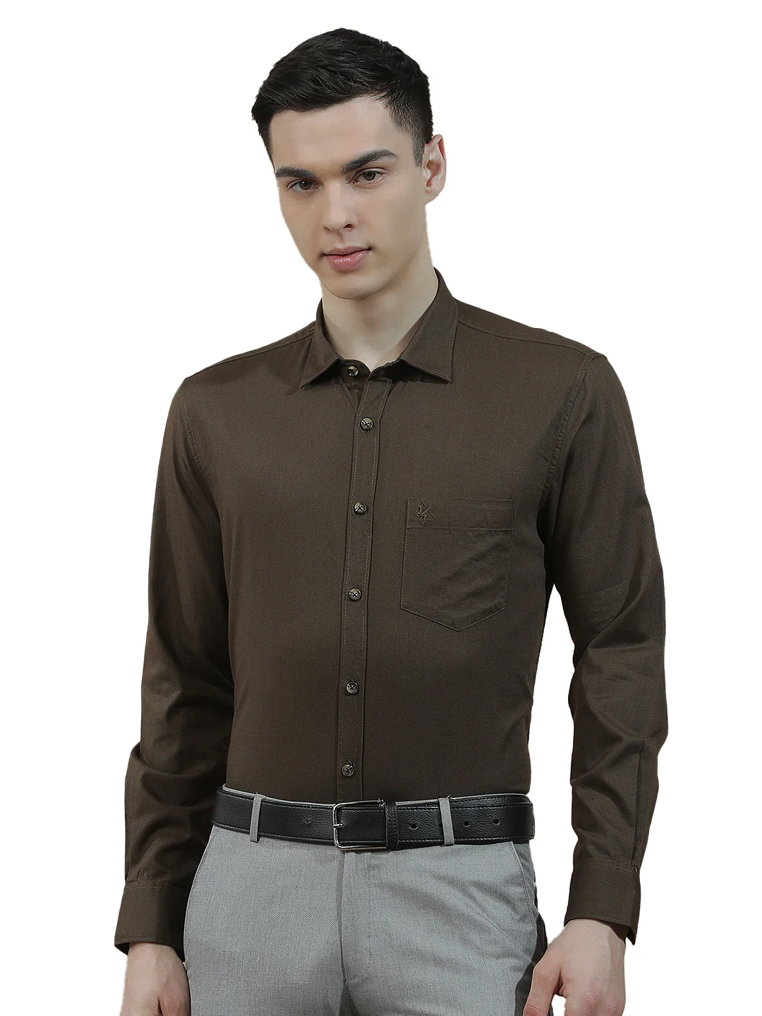 Casual Shirt for Men l Breathable & Soft with Color Fastness Slim Fit  Cotton Fabric Solid Pattern - Image 9