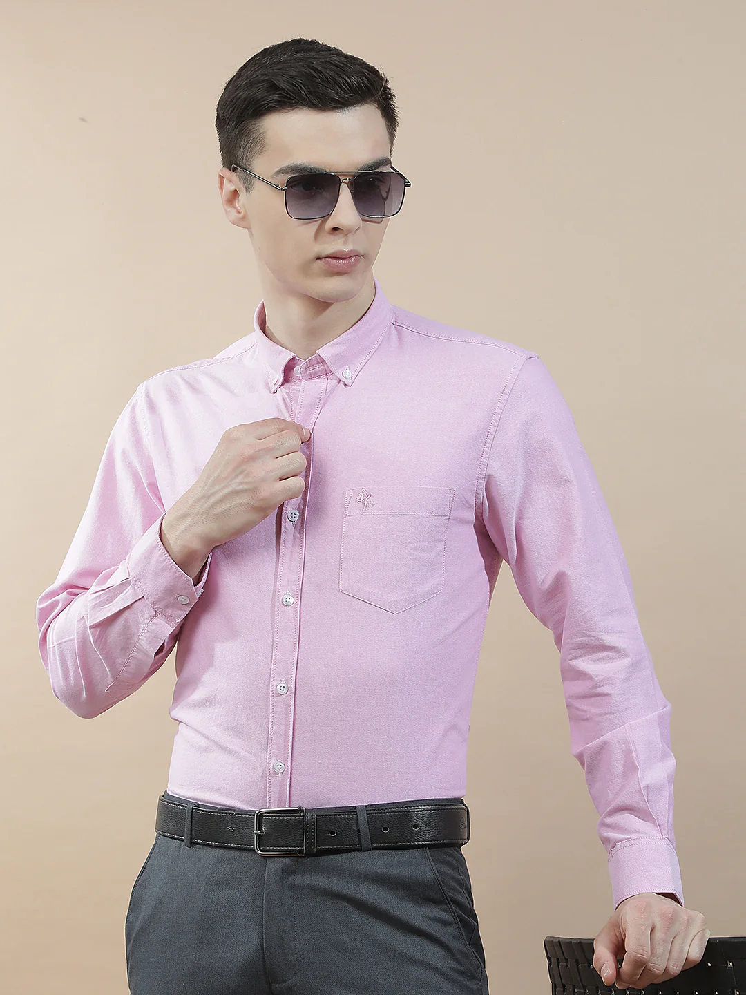 Casual Shirt for Men l Breathable & Soft with Color Fastness Slim Fit  Cotton Fabric Solid Pattern - Image 3