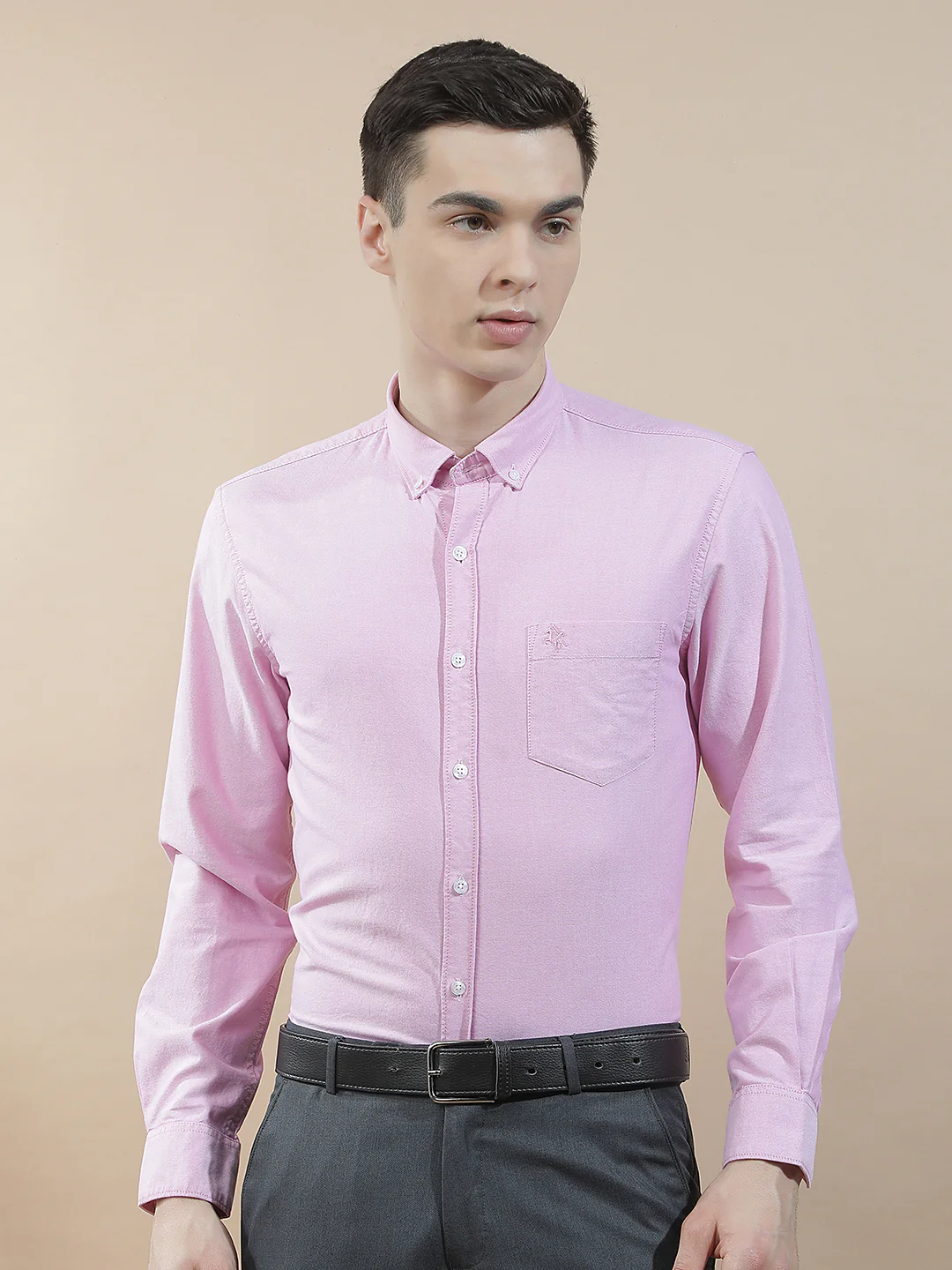 Casual Shirt for Men l Breathable & Soft with Color Fastness Slim Fit  Cotton Fabric Solid Pattern - Image 5