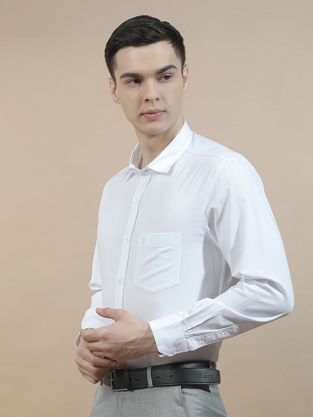 Casual Shirt for Men l Breathable & Soft with Color Fastness Slim Fit  Cotton Fabric Solid Pattern - Image 4