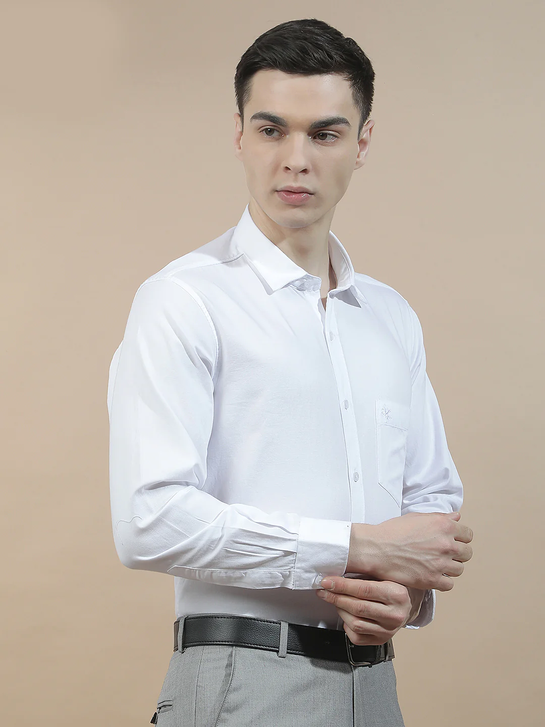 Casual Shirt for Men l Breathable & Soft with Color Fastness Slim Fit  Cotton Fabric Solid Pattern - Image 5