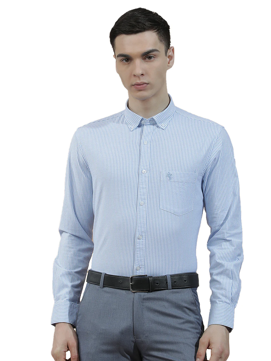Casual Shirt for Men l Breathable & Soft with Color Fastness Slim Fit  Cotton Fabric Striped Pattern - Image 9