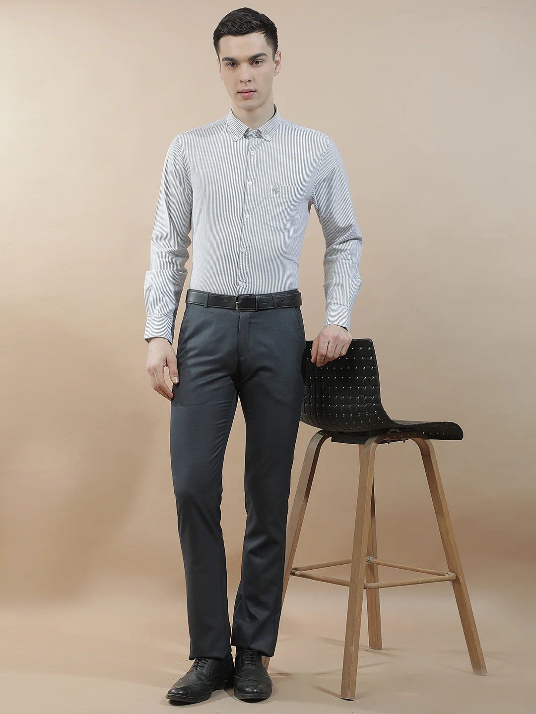 Casual Shirt for Men l Breathable & Soft with Color Fastness Slim Fit Cotton Fabric Striped Pattern