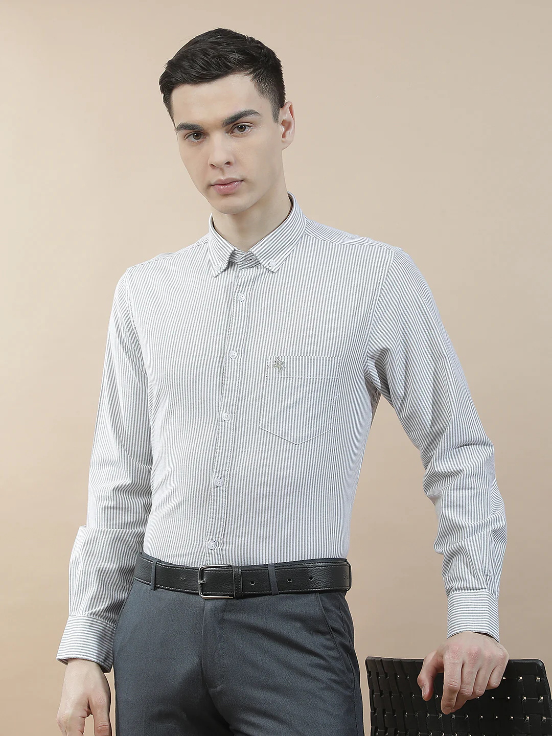 Casual Shirt for Men l Breathable & Soft with Color Fastness Slim Fit Cotton Fabric Striped Pattern - Image 8