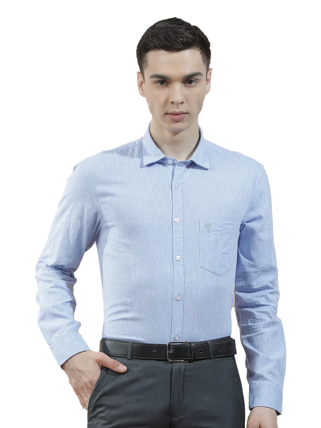 Casual Shirt for Men l Breathable & Soft with Color Fastness Slim Fit Cotton-Linen Fabric Solid Pattern - Image 9