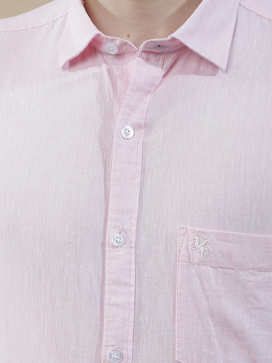 Casual Shirt for Men l Breathable & Soft with Color Fastness Slim Fit Cotton-Linen Fabric Solid Pattern - Image 7