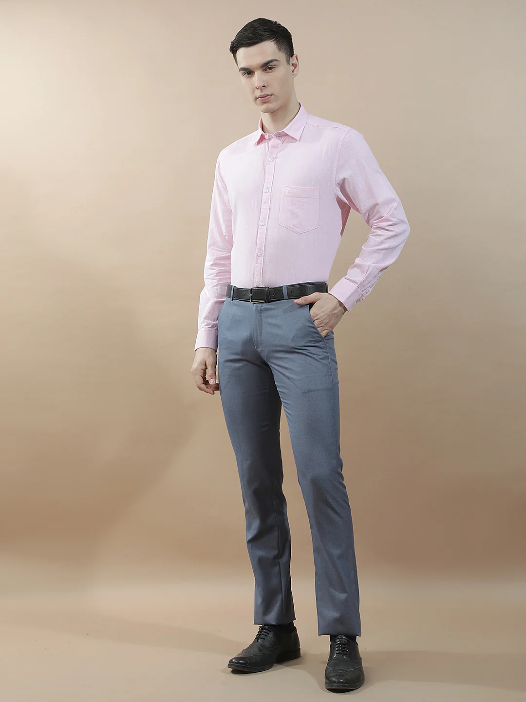 Casual Shirt for Men l Breathable & Soft with Color Fastness Slim Fit Cotton-Linen Fabric Solid Pattern - Image 8