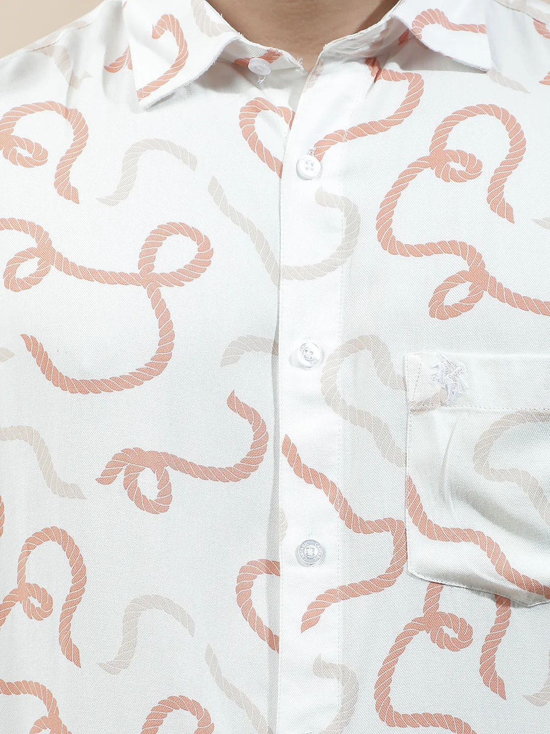 Casual Shirt for Men l Breathable & Soft with Color Fastness Slim Fit Viscose Fabric Printed Pattern - Image 6
