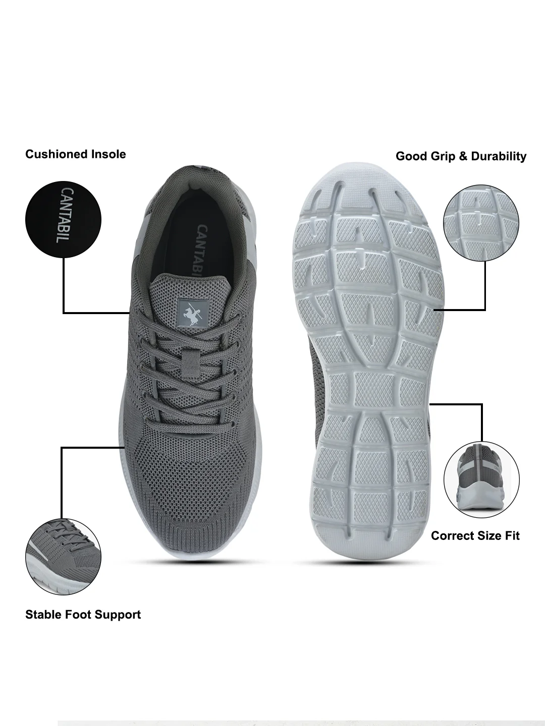 Casual Shoes for Men | Lightweight & Comfortable with Cushioned Insole Flynet Upper EVA Sole Lace Up Closure - Image 7