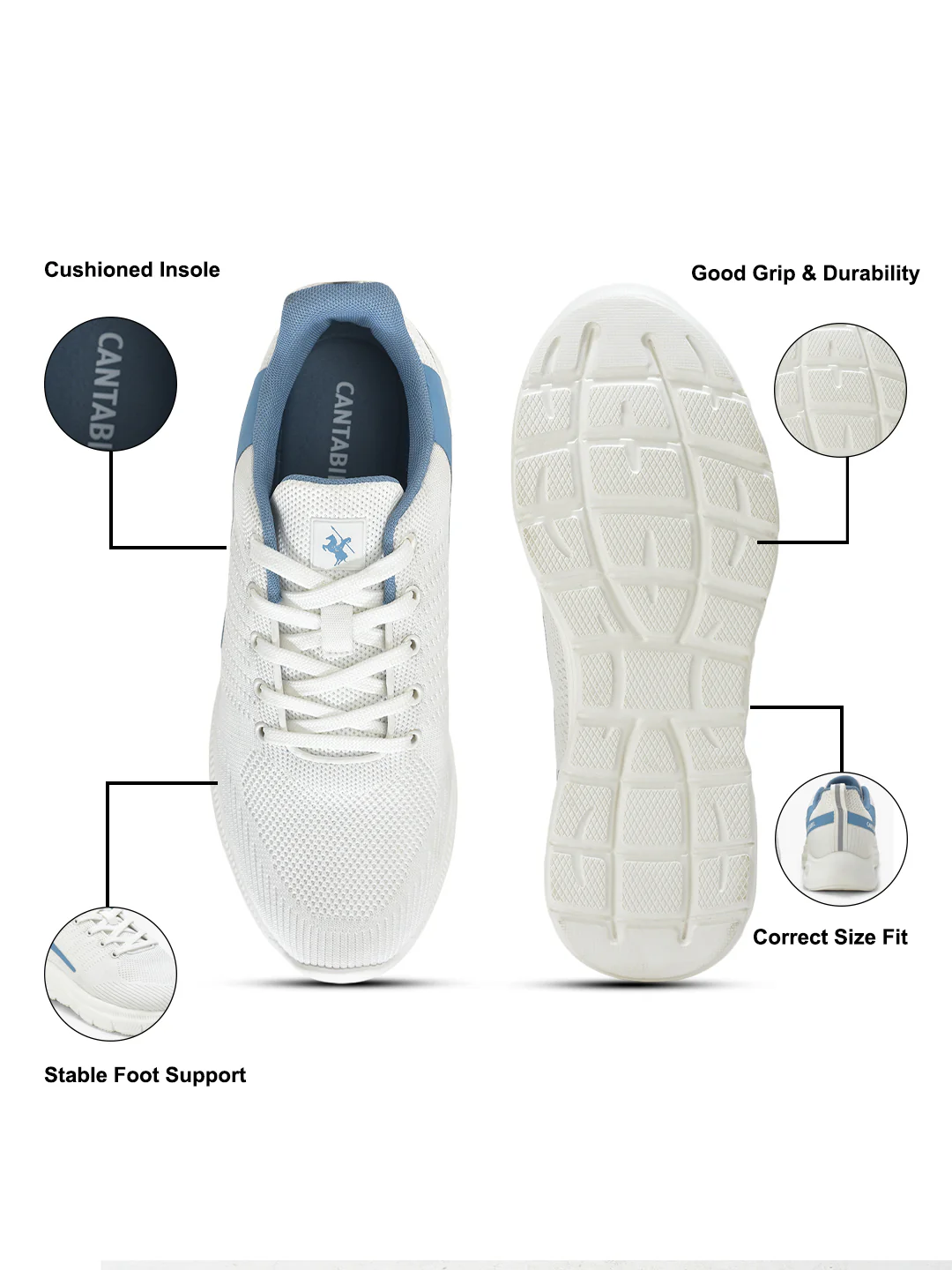 Casual Shoes for Men | Lightweight & Comfortable with Cushioned Insole Flynet Upper EVA Sole Lace Up Closure - Image 7