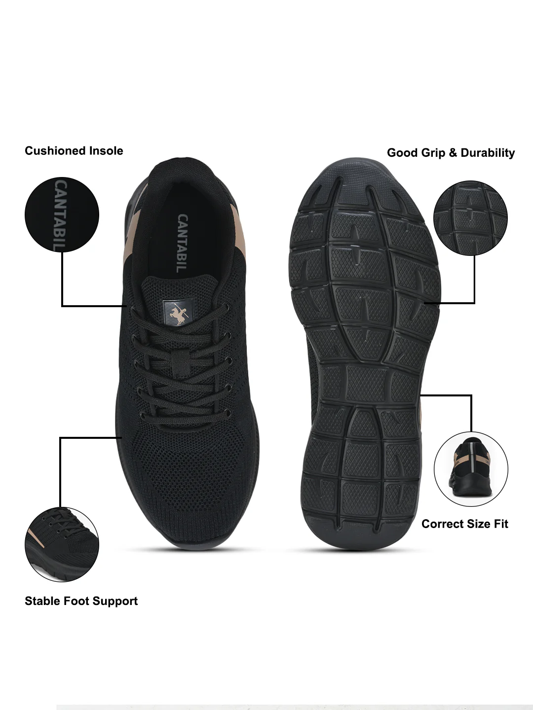 Casual Shoes for Men | Lightweight & Comfortable with Cushioned Insole Flynet Upper EVA Sole Lace Up Closure - Image 7