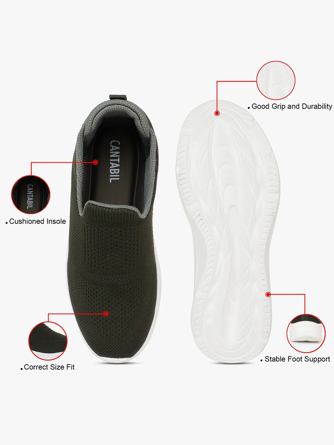 Casual Shoes for Men | Lightweight & Comfortable with Cushioned Insole Flynet Upper EVA Sole Slip on Closure - Image 6