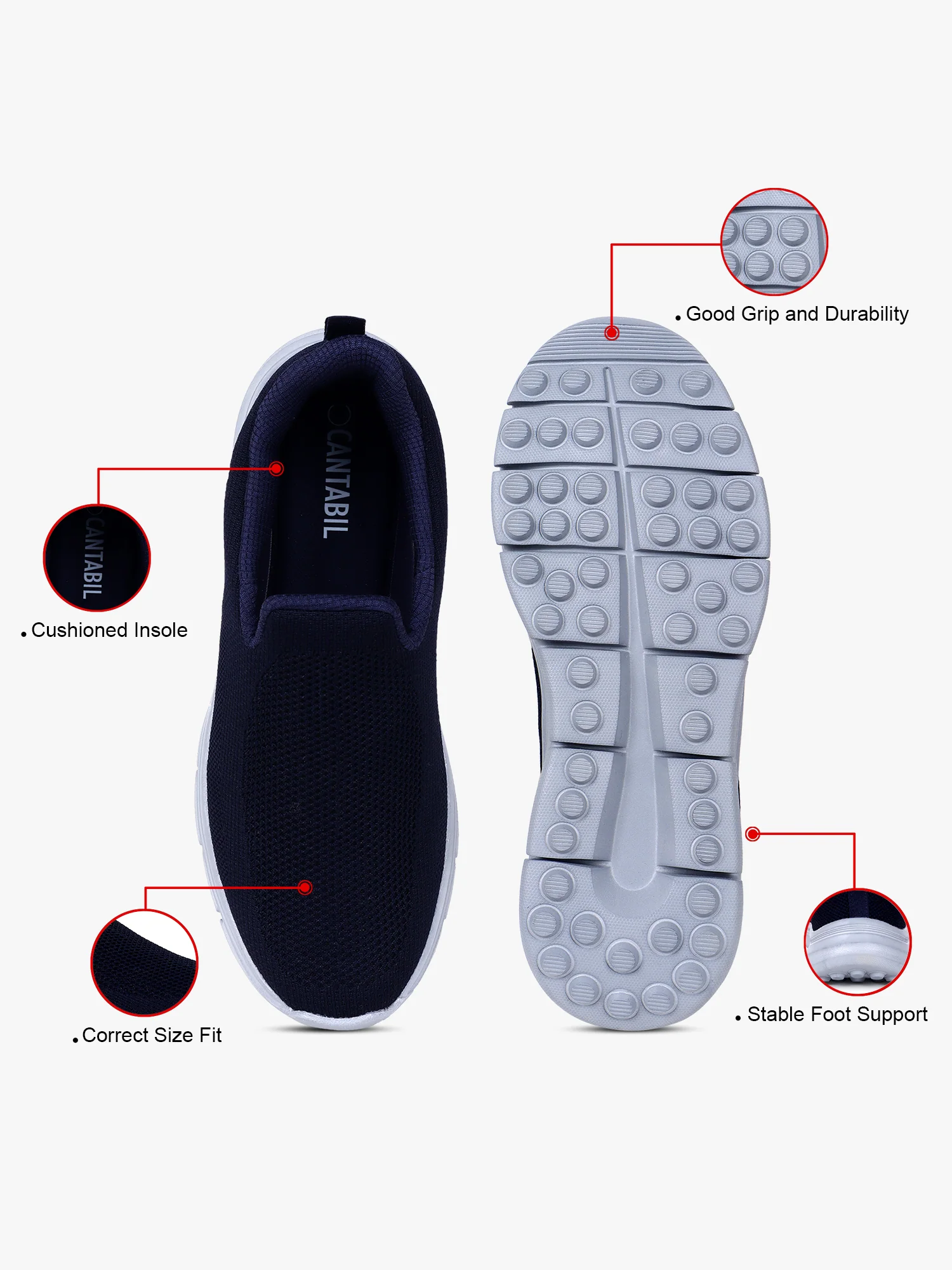 Casual Shoes for Men | Lightweight & Comfortable with Cushioned Insole Flynet Upper EVA Sole Slip on Closure - Image 6