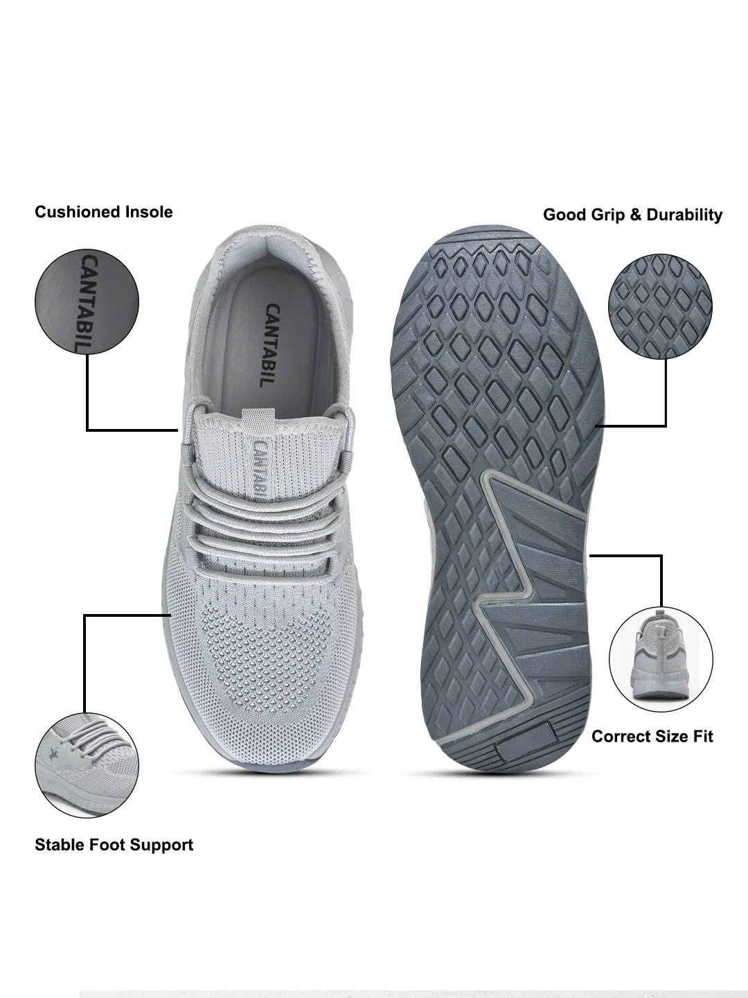 Casual Shoes for Men | Lightweight & Comfortable with Cushioned Insole Flynet Upper Phylon Sole Lace Up Closure - Image 7