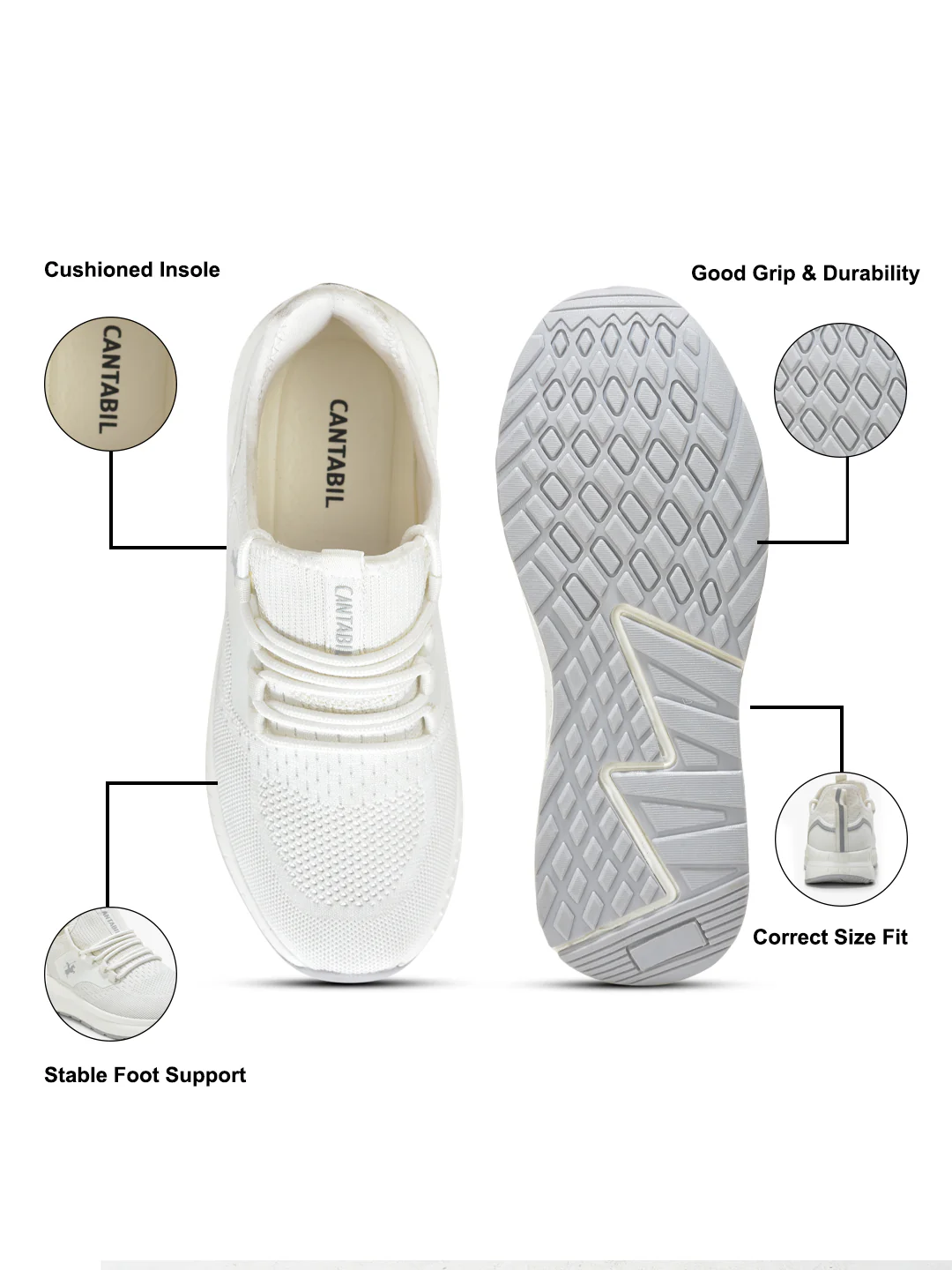 Casual Shoes for Men | Lightweight & Comfortable with Cushioned Insole Flynet Upper Phylon Sole Lace Up Closure - Image 7