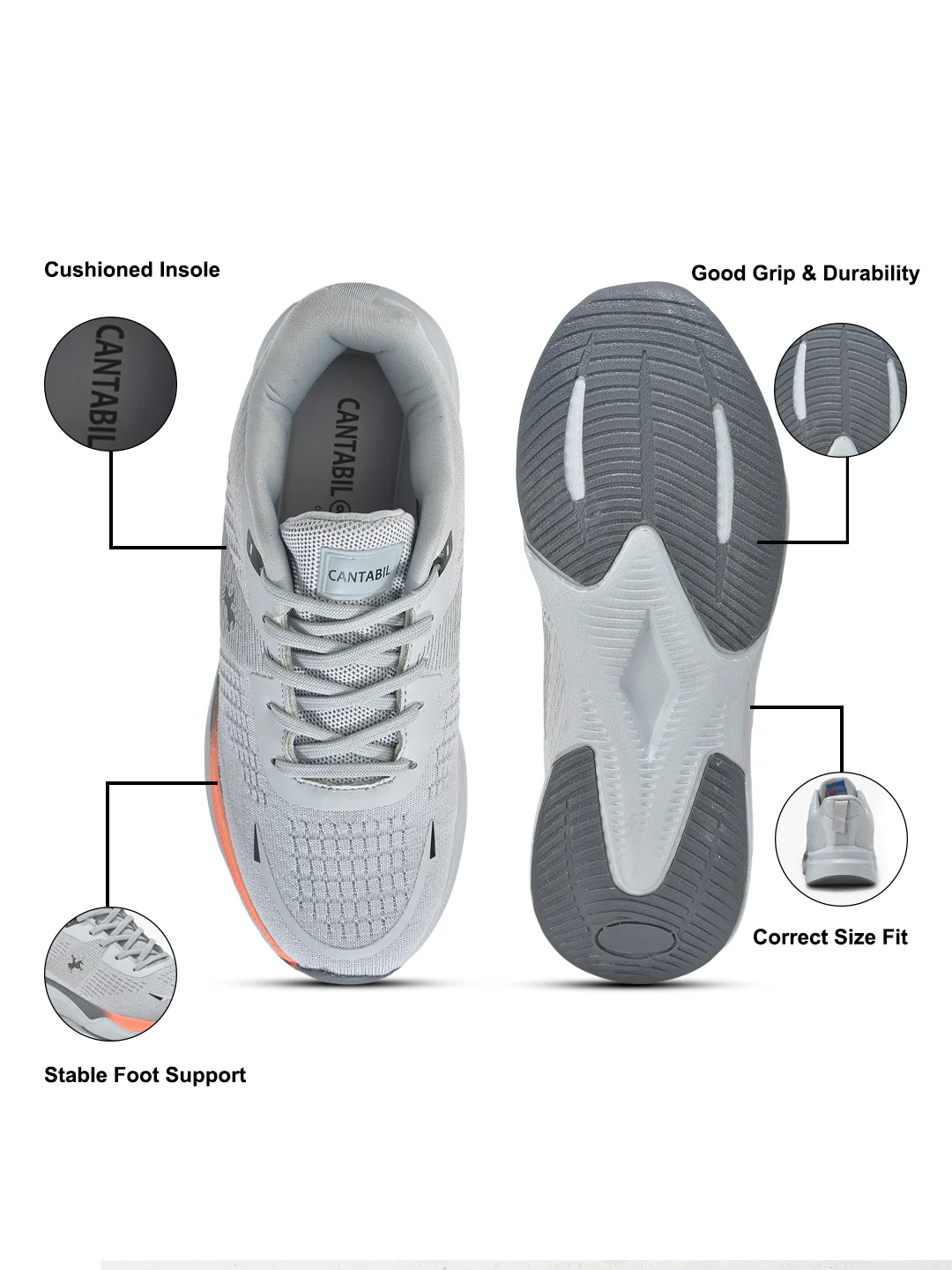 Casual Shoes for Men | Lightweight & Comfortable with Cushioned Insole Flynet Upper Phylon Sole Lace Up Closure - Image 7