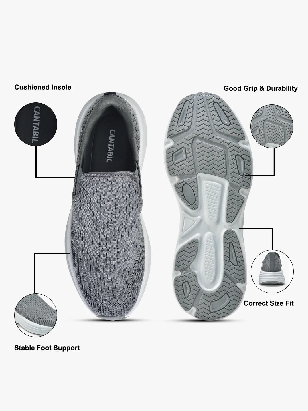 Casual Shoes for Men | Lightweight & Comfortable with Cushioned Insole Flynet Upper Phylon Sole Slip On Closure - Image 7