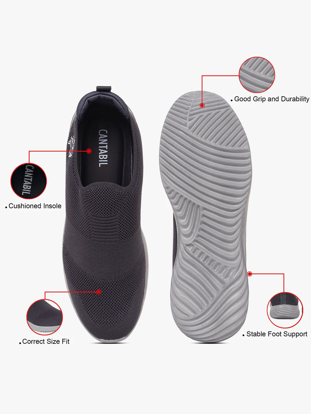 Casual Shoes for Men | Lightweight & Comfortable with Cushioned Insole Flynet Upper EVA Sole Slip on Closure - Image 4