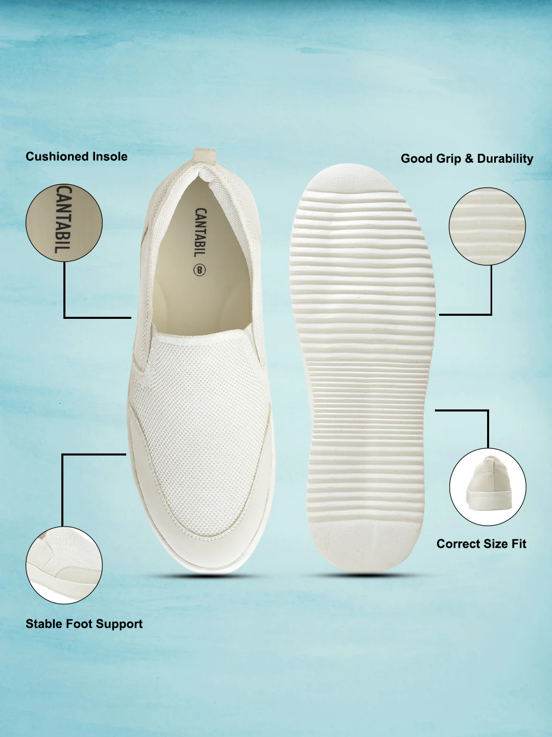 Casual Shoes for Men | Lightweight & Comfortable with Cushioned Insole Flynet Upper EVA Sole Slip On Closure - Image 4