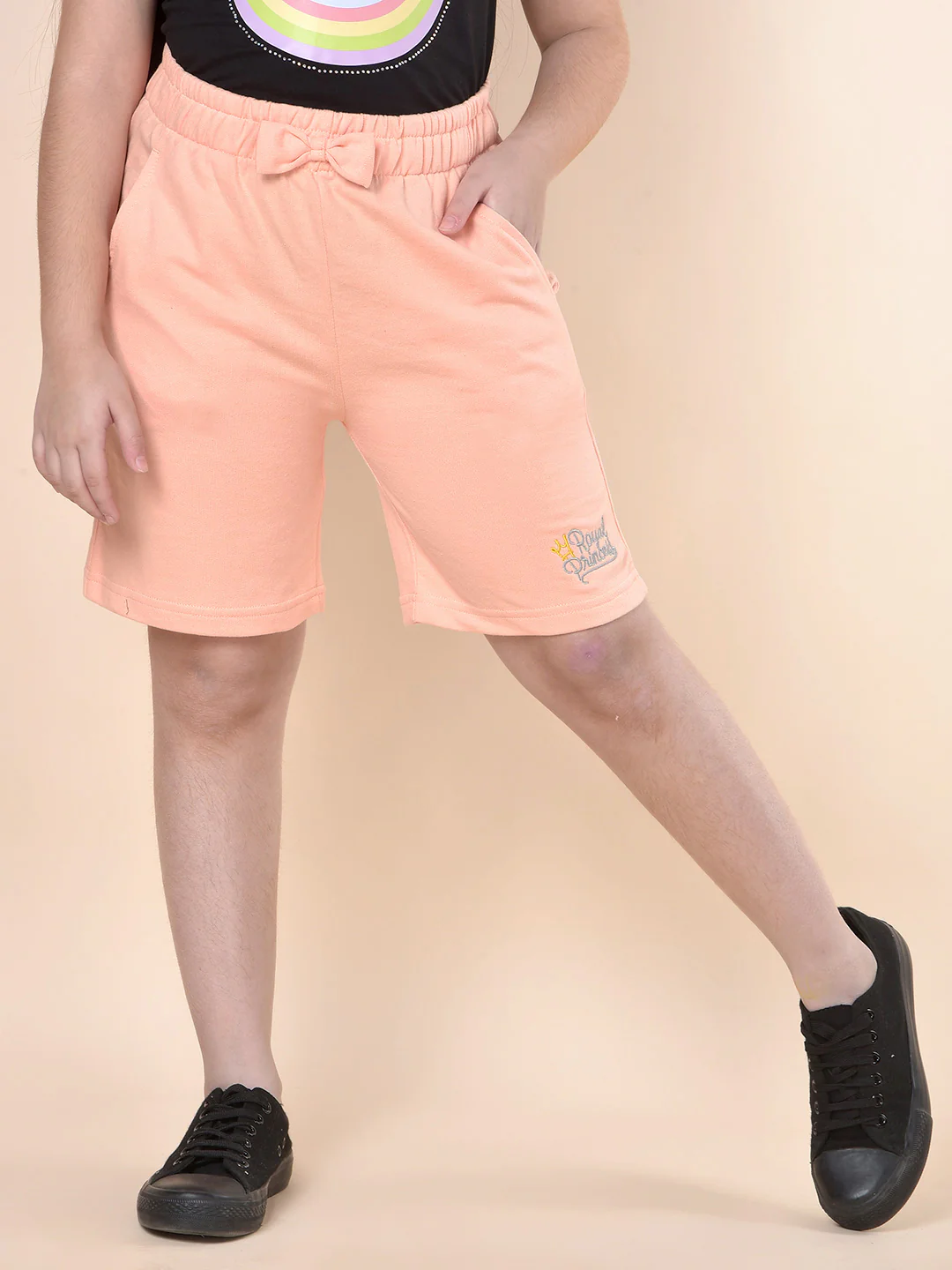 Casual Short for Girls | Breathable & Soft with Color Fastness Regular Fit Poly Cotton Fabric Elasticated Closure Soldi Pattern - Image 3