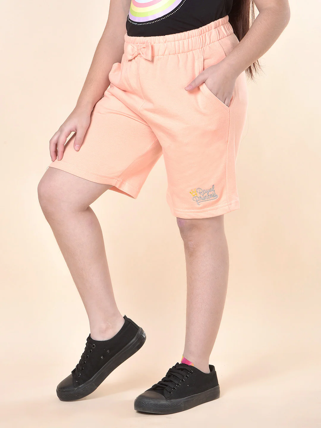 Casual Short for Girls | Breathable & Soft with Color Fastness Regular Fit Poly Cotton Fabric Elasticated Closure Soldi Pattern - Image 5