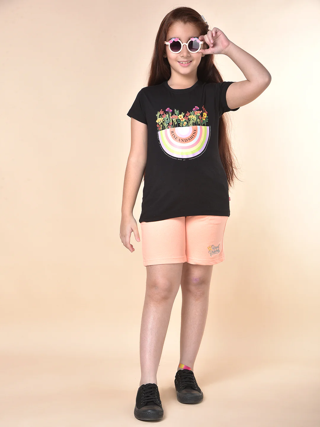 Casual Short for Girls | Breathable & Soft with Color Fastness Regular Fit Poly Cotton Fabric Elasticated Closure Soldi Pattern - Image 8