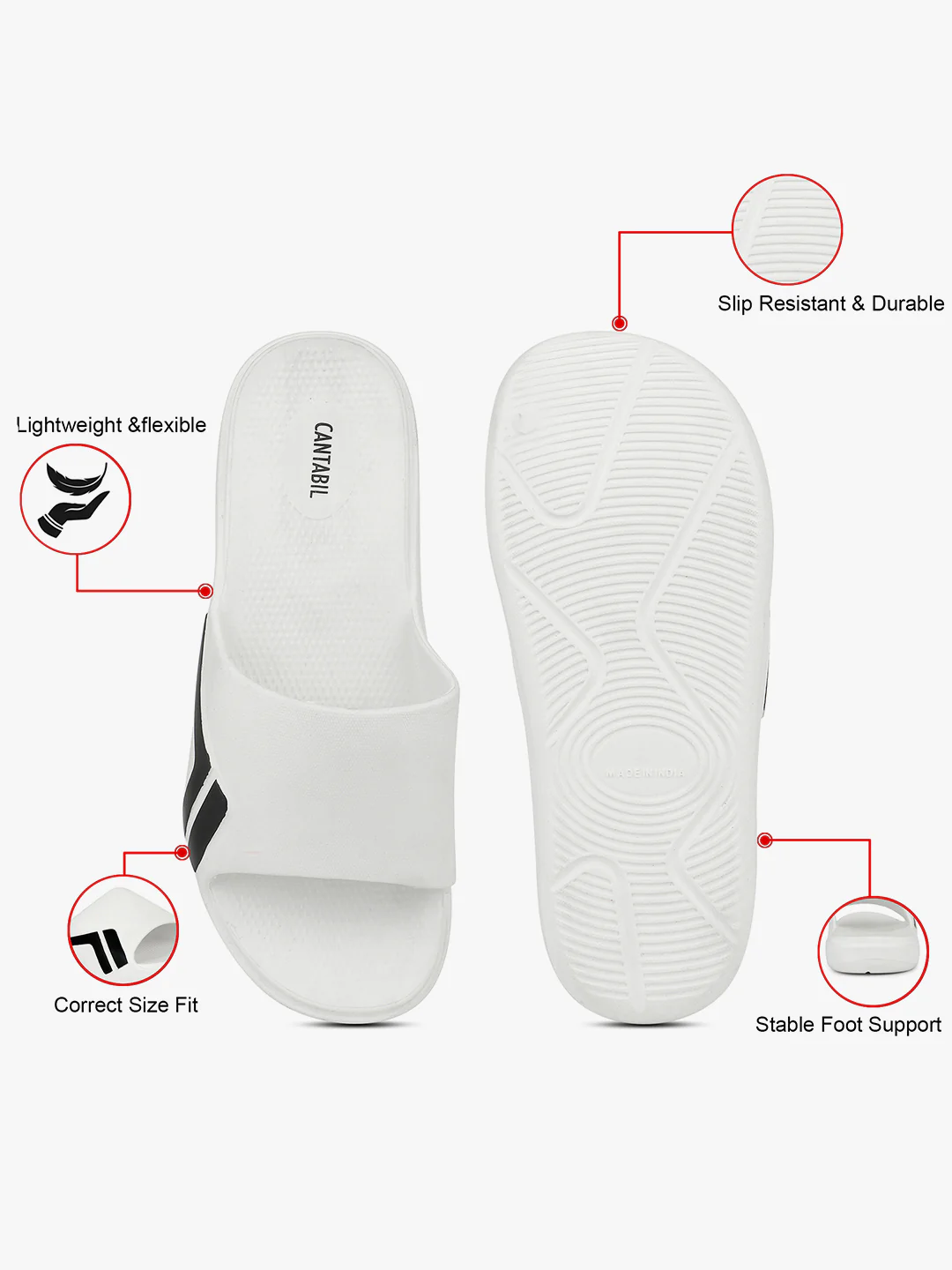 Casual Sliders for Men | Lightweight & Comfortable with Cushioned Insole EVA Upper EVA Sole Slip on Closure - Image 7