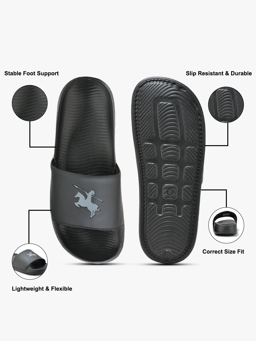 Casual Sliders for Men | Lightweight & Comfortable with Cushioned Insole EVA Upper EVA Sole Slip on Closure - Image 8