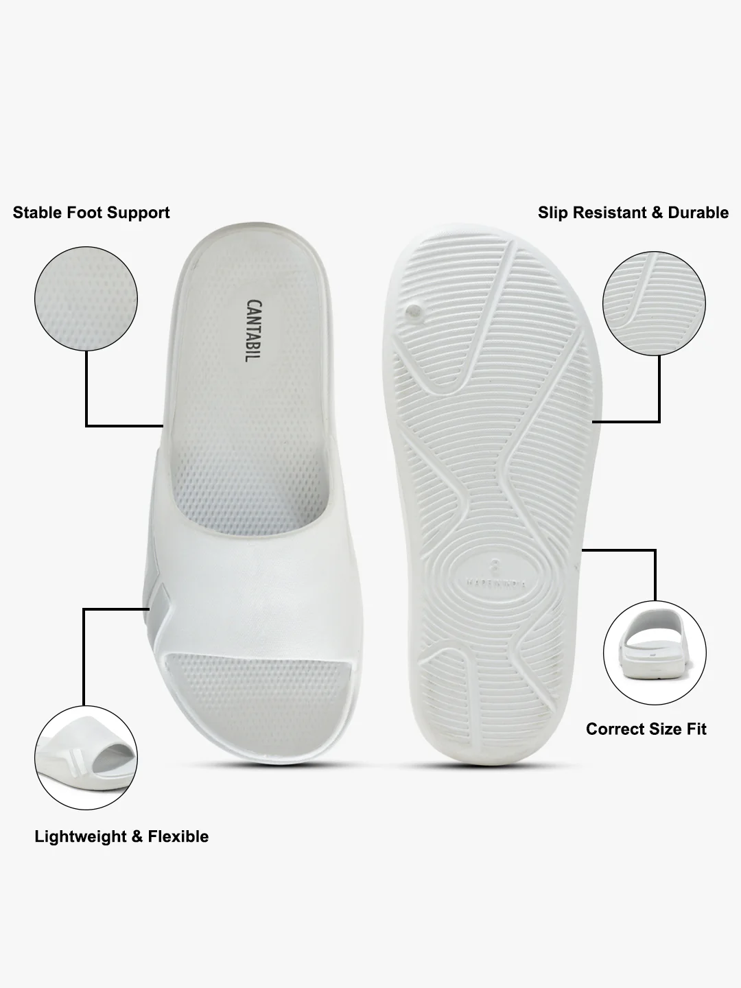 Casual Sliders for Men | Lightweight & Comfortable with Cushioned Insole EVA Upper EVA Sole Slip on Closure - Image 8