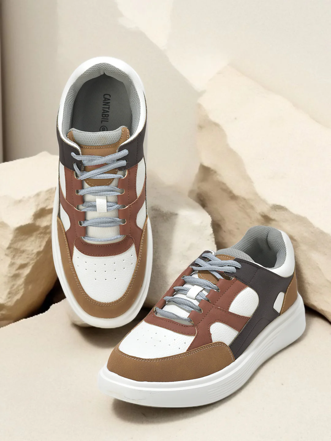 Casual Sneaker Shoes for Men | Lightweight & Comfortable with Cushioned Insole PU (Polyurethane) Upper EVA Sole Lace Up Closure - Image 3